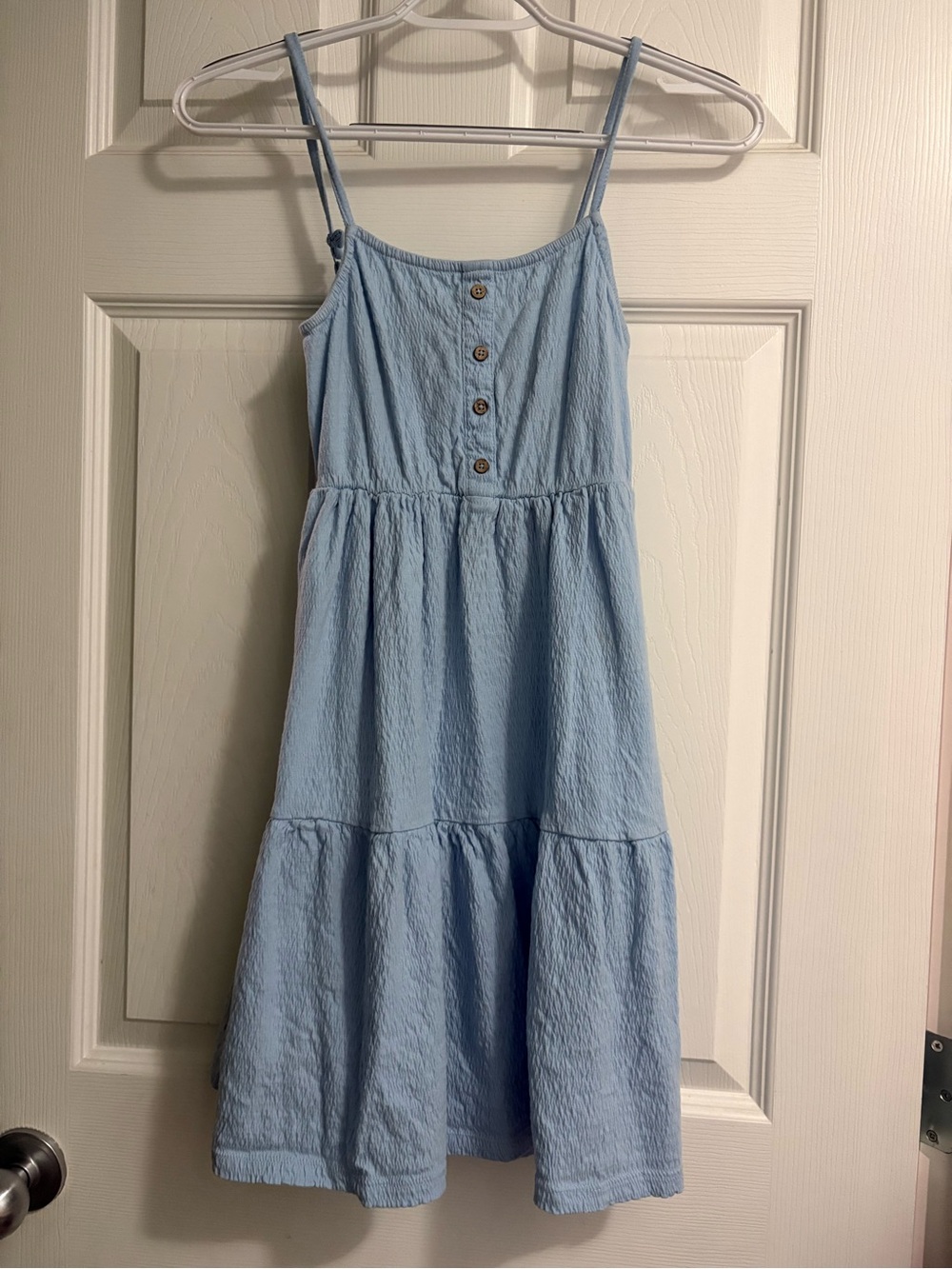 Roxy Light Blue Button-Front Summer Dress